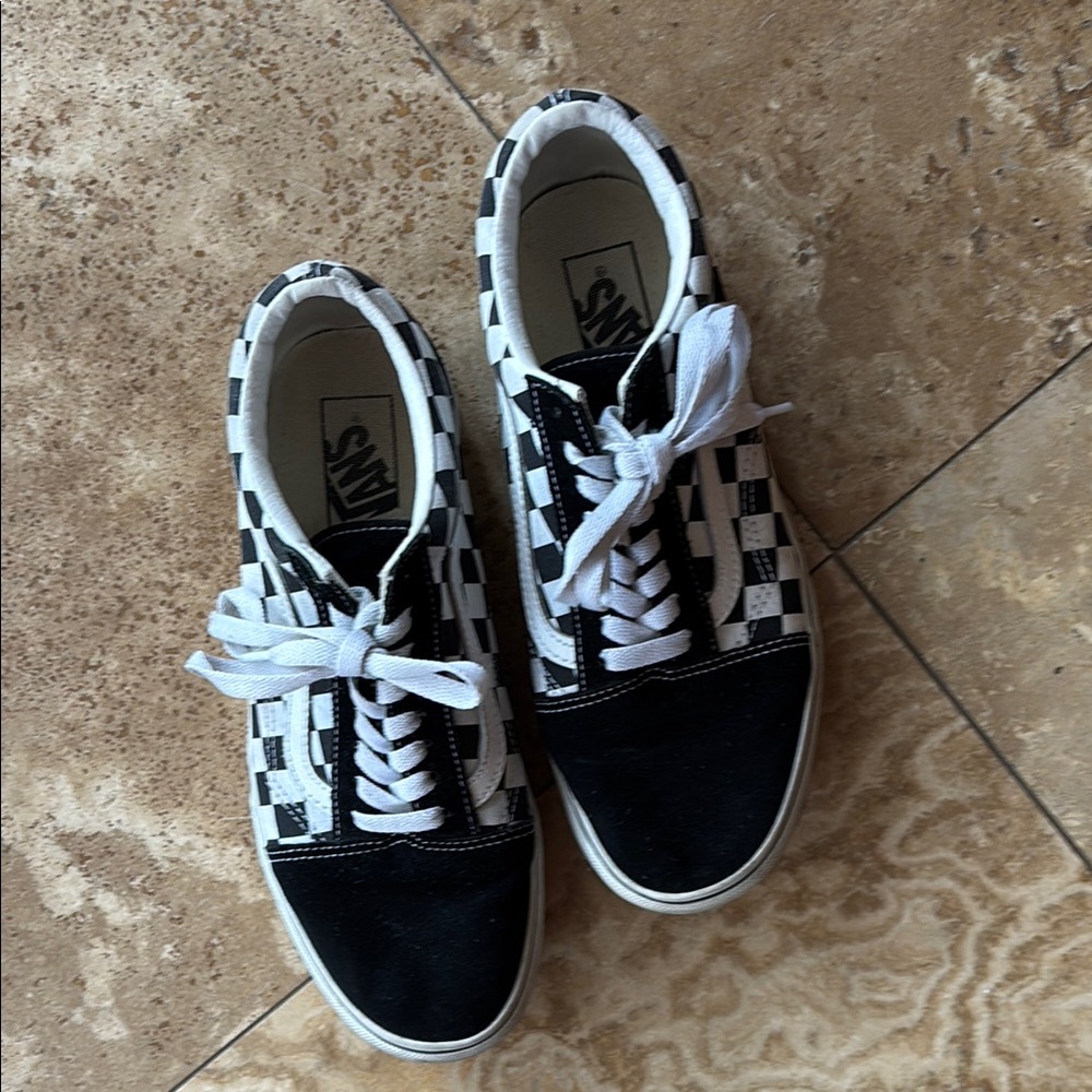 Vans Black and White Checkered Sneakers